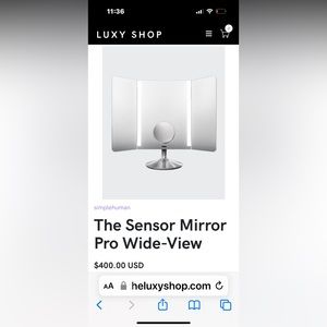 Simple human wide mirror